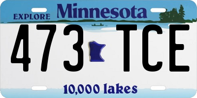 MN license plate 473TCE
