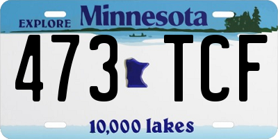 MN license plate 473TCF