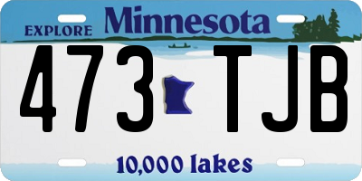 MN license plate 473TJB