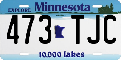 MN license plate 473TJC
