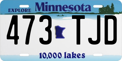 MN license plate 473TJD