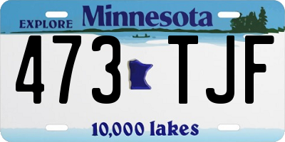 MN license plate 473TJF