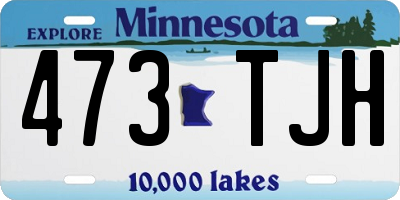 MN license plate 473TJH