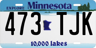 MN license plate 473TJK