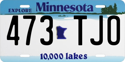 MN license plate 473TJO
