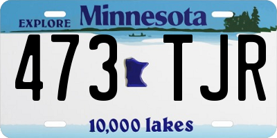 MN license plate 473TJR