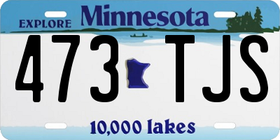 MN license plate 473TJS