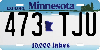 MN license plate 473TJU
