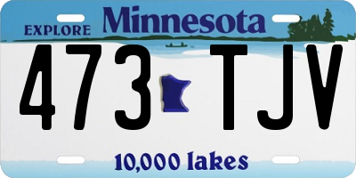 MN license plate 473TJV