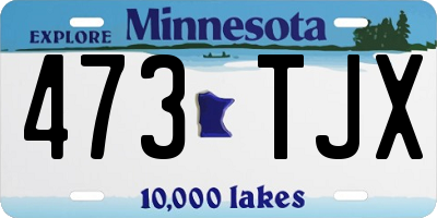 MN license plate 473TJX