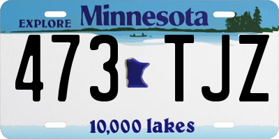 MN license plate 473TJZ