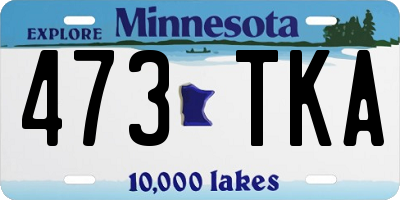 MN license plate 473TKA