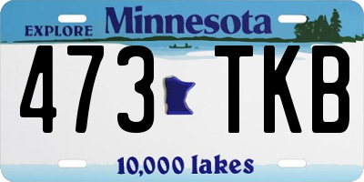 MN license plate 473TKB