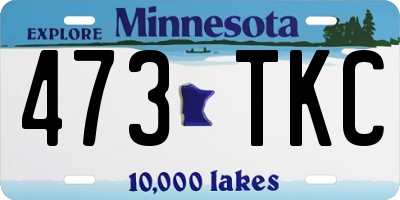 MN license plate 473TKC