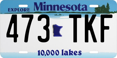 MN license plate 473TKF