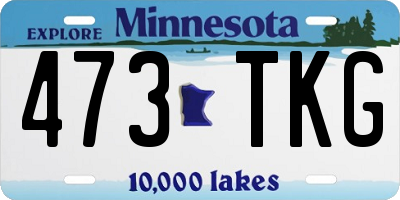 MN license plate 473TKG