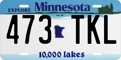 MN license plate 473TKL