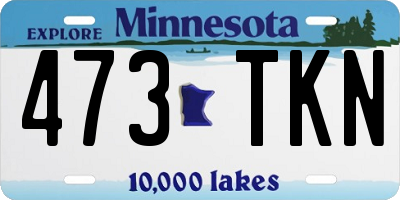 MN license plate 473TKN