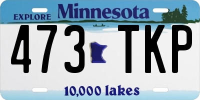 MN license plate 473TKP