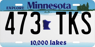 MN license plate 473TKS