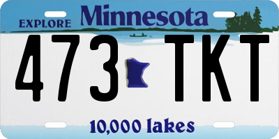 MN license plate 473TKT