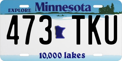 MN license plate 473TKU