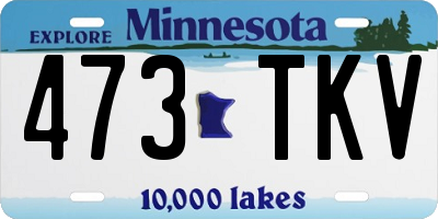 MN license plate 473TKV
