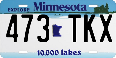 MN license plate 473TKX