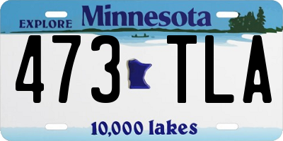 MN license plate 473TLA