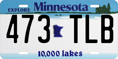 MN license plate 473TLB