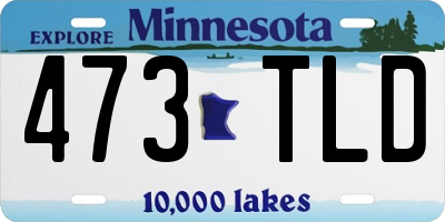 MN license plate 473TLD
