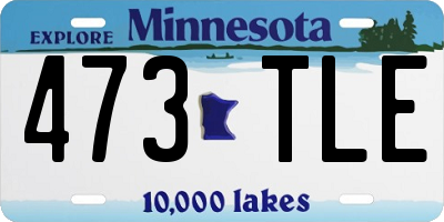 MN license plate 473TLE