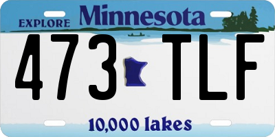 MN license plate 473TLF