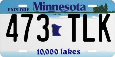 MN license plate 473TLK