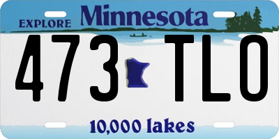 MN license plate 473TLO