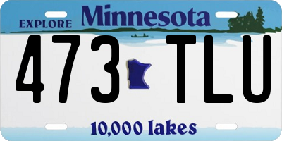 MN license plate 473TLU