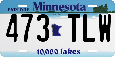 MN license plate 473TLW