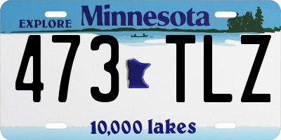 MN license plate 473TLZ