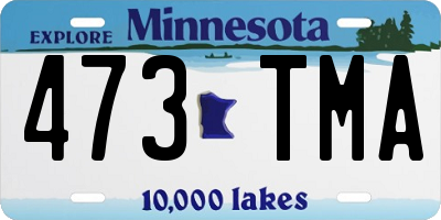 MN license plate 473TMA