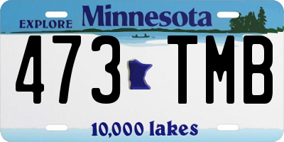 MN license plate 473TMB