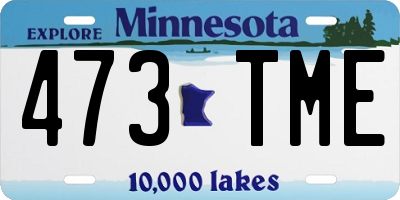 MN license plate 473TME