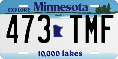 MN license plate 473TMF