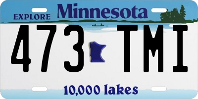 MN license plate 473TMI