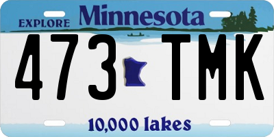MN license plate 473TMK