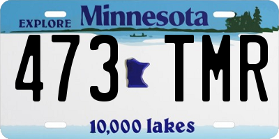 MN license plate 473TMR
