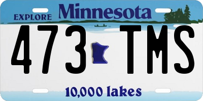 MN license plate 473TMS