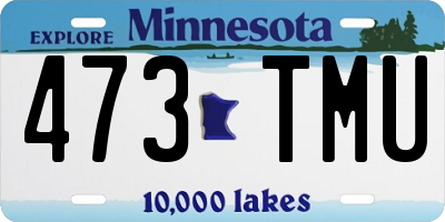 MN license plate 473TMU