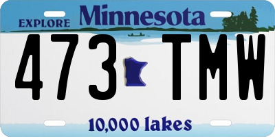 MN license plate 473TMW