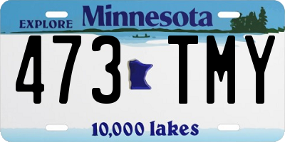 MN license plate 473TMY