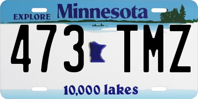 MN license plate 473TMZ